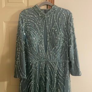 Turkish dress, modest fashion, fits size 14/16, heavily beaded, only worn once!
